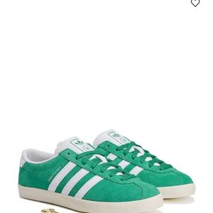 Adidas Classic Blanc Sporty and Rich Green and White Sneakers